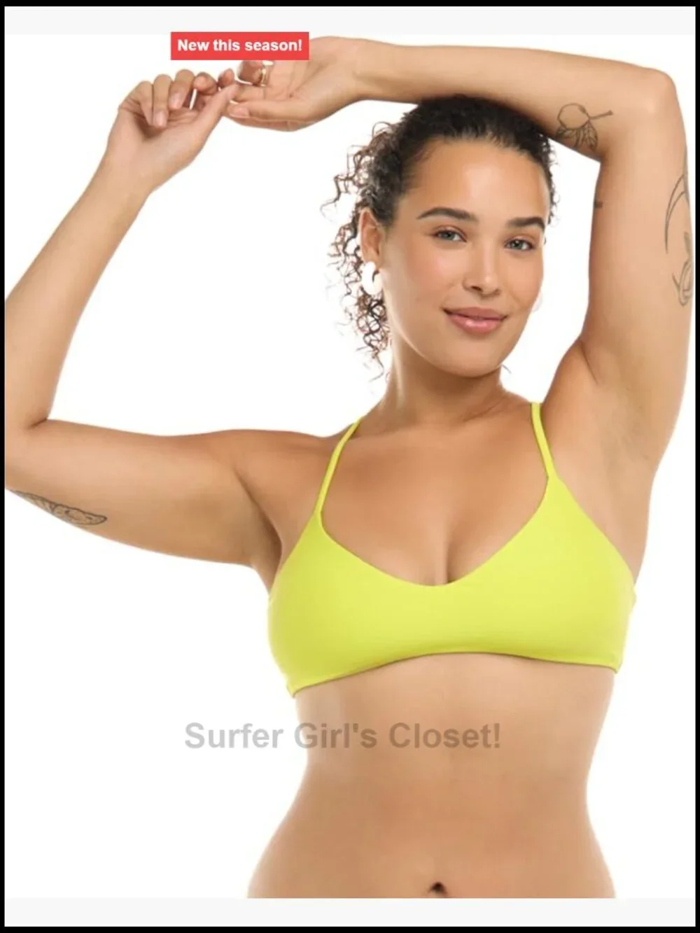Strappy Back Bikini Top with Removable Soft Cups